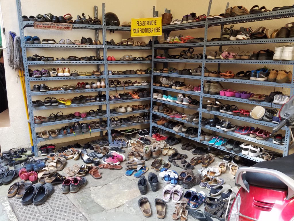 Shoes outside RIMYI - always an interesting sight!